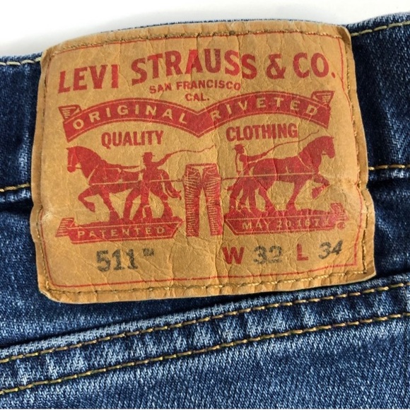 Vintage Levi's 511 Red Tab Distressed Jeans 32x34 - Picture 5 of 6